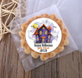 Ghosts Halloween Party Stickers | Spooky Haunted House thank you party celebration labels