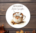 Hot Chocolate Stickers | Homemade Cocoa chocolate bomb adhesive labels | From the Kitchen Of Customizable stickers